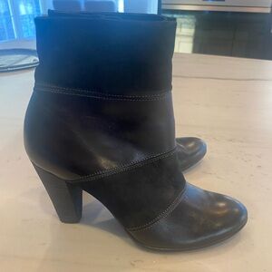 Ecco Black Heeled Boots